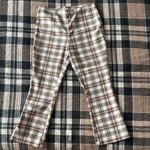 Jules & Leopold Plaid Pants - Brown and Cream